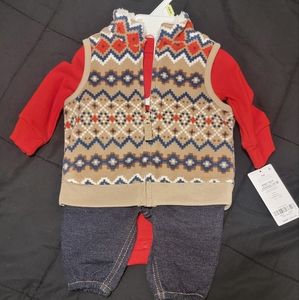 Baby 3-Piece Fleece Little Vest Set